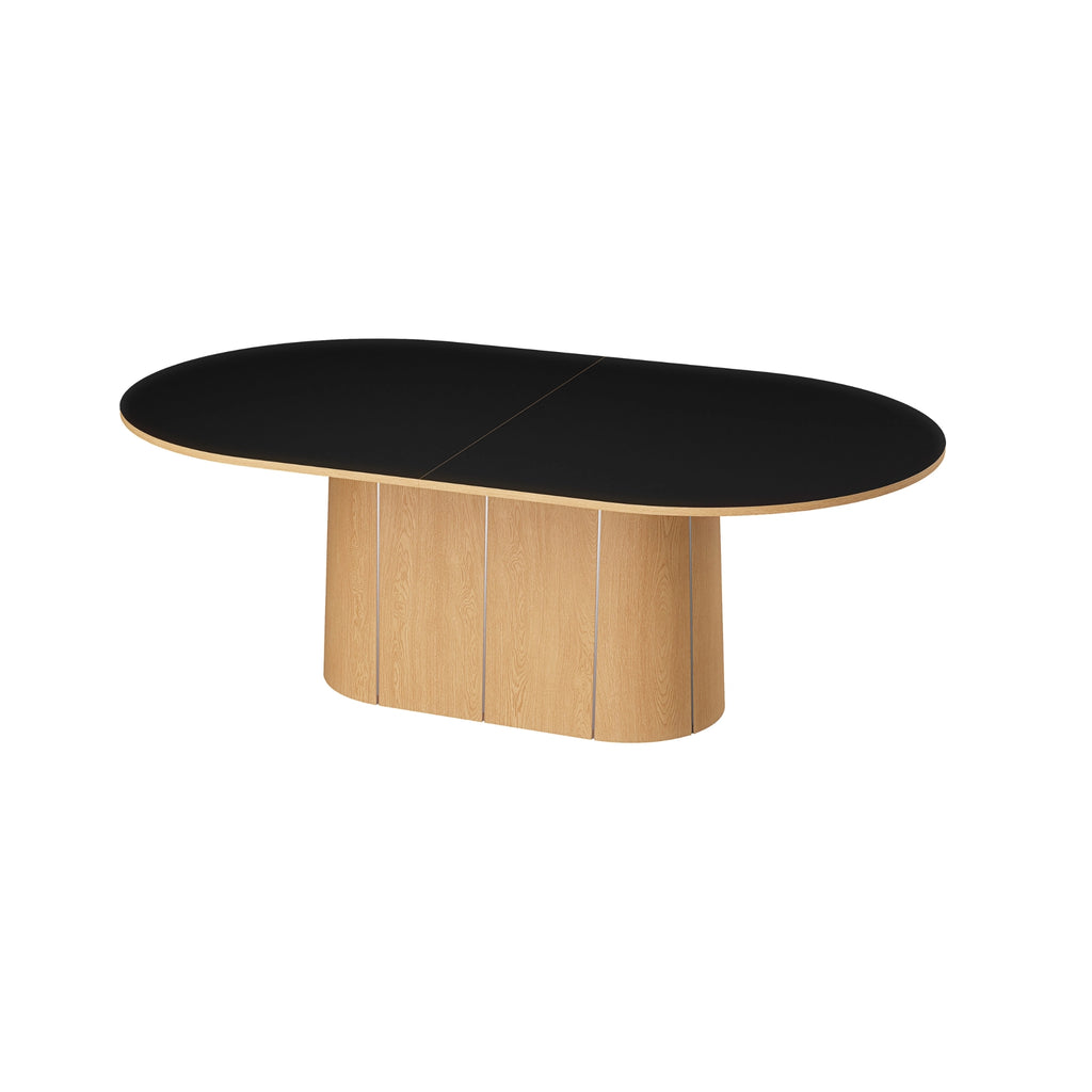 Skovby #115 Extendable Dining Table in Oak Natural Oil with Black Top - Skovby | Milola