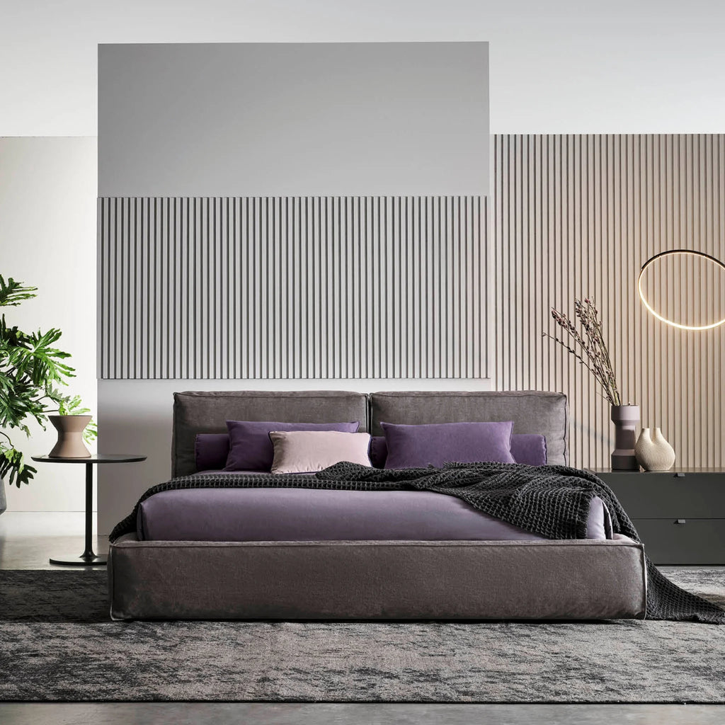 ACADEMY PIUMA H.28 Bed in Dark Grey (Pure Col 003) - Twils | Milola
