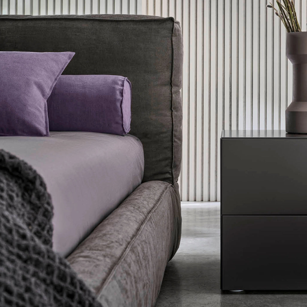 ACADEMY PIUMA H.28 Bed in Dark Grey (Pure Col 003) - Twils | Milola