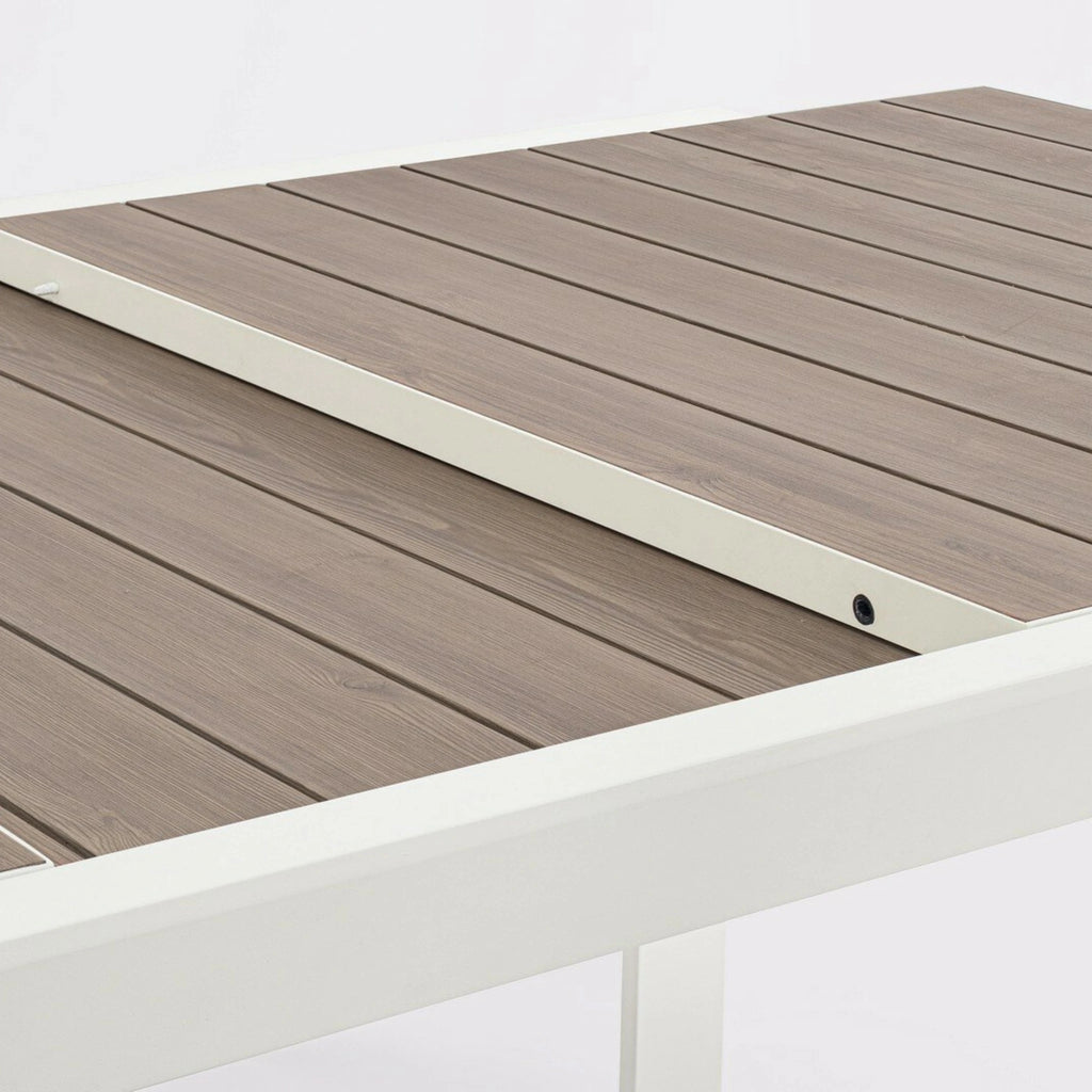 BELMAR Extendable Outdoor Dining Table in White - Bizzotto | Milola