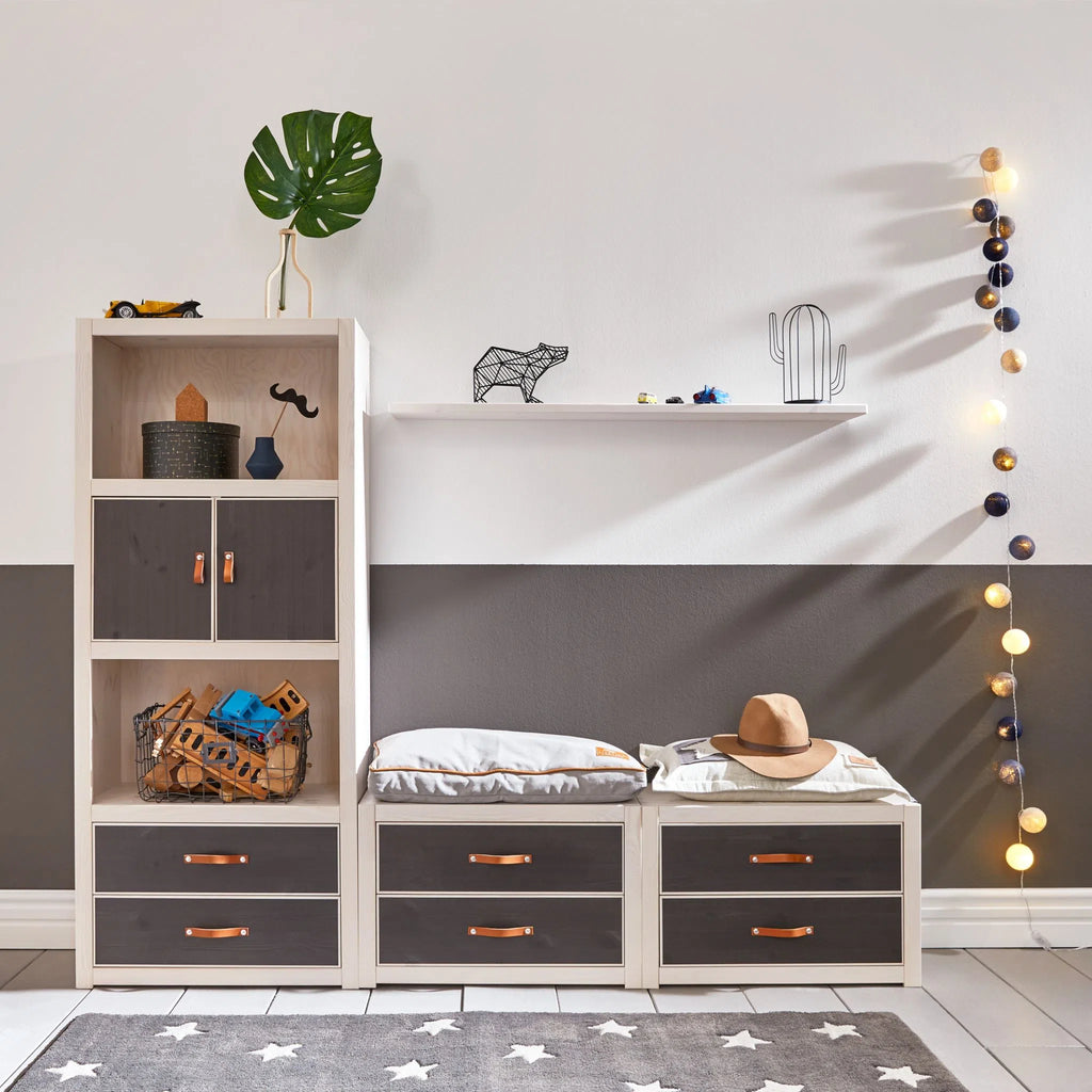 Modular Bookcases and Storage Unit Doors and Drawers in Blackboard - Lifetime Kidsrooms | Milola