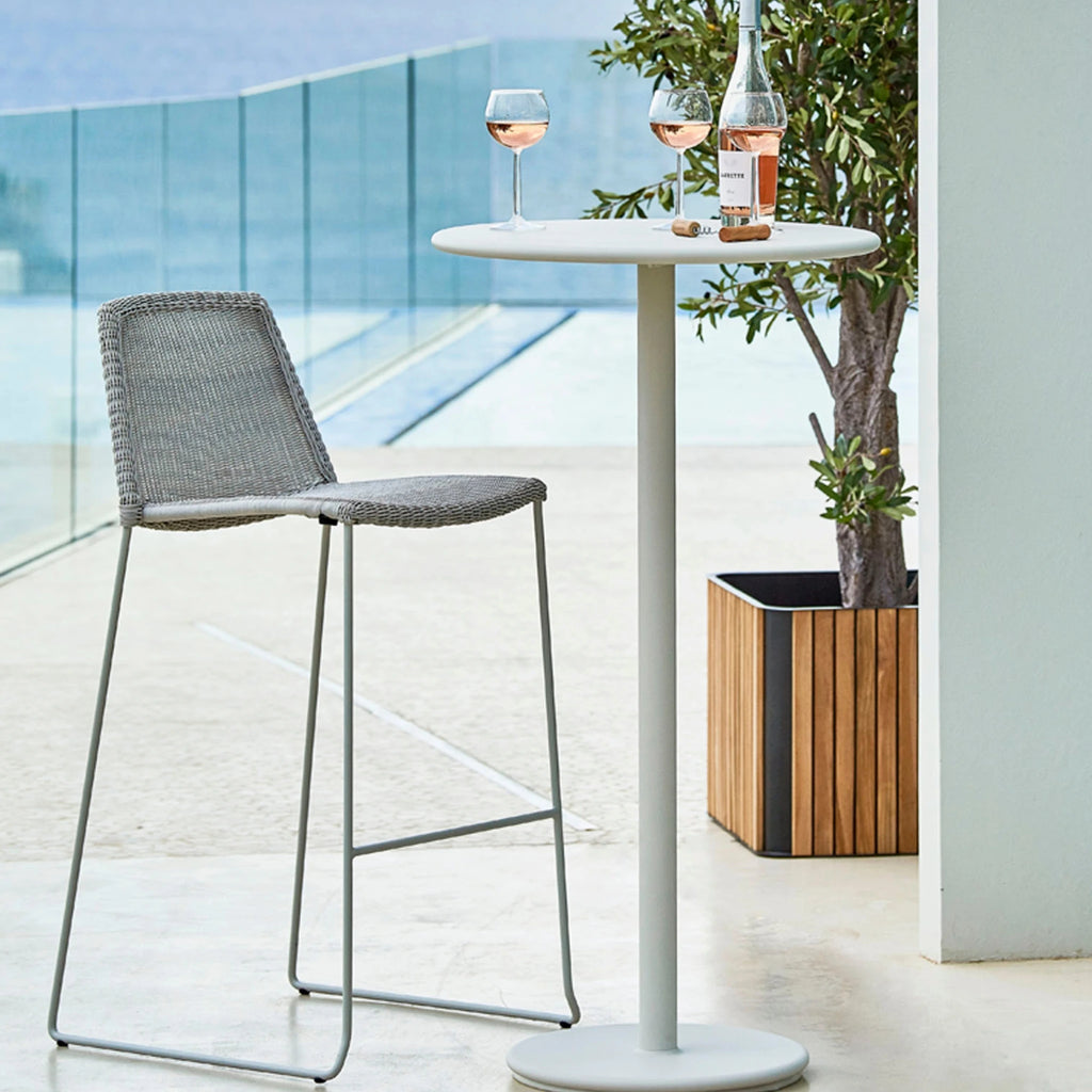 Breeze Outdoor Bar Chair in White Grey - Cane-Line | Milola