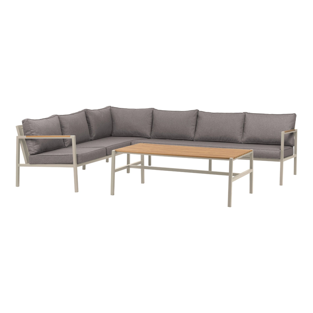 CAP Outdoor Corner sofa set  in Light Grey/Grey - BRAFAB | Milola
