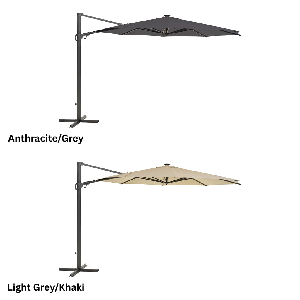 CILENTO Parasol with built-in LED Lights in Collage - BRAFAB | Milola