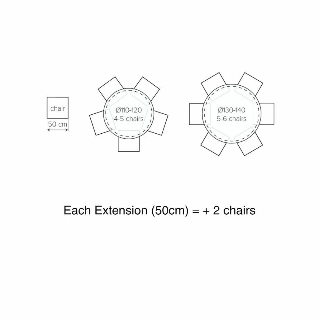 OPTIC Wood Extendable Round Dining Table