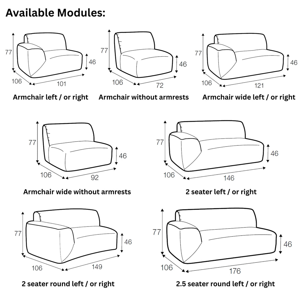 EMILY Sofa Modules - Sits | Milola