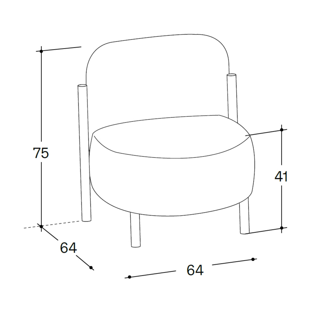 Bizzotto Flag Armchair in Light Blue