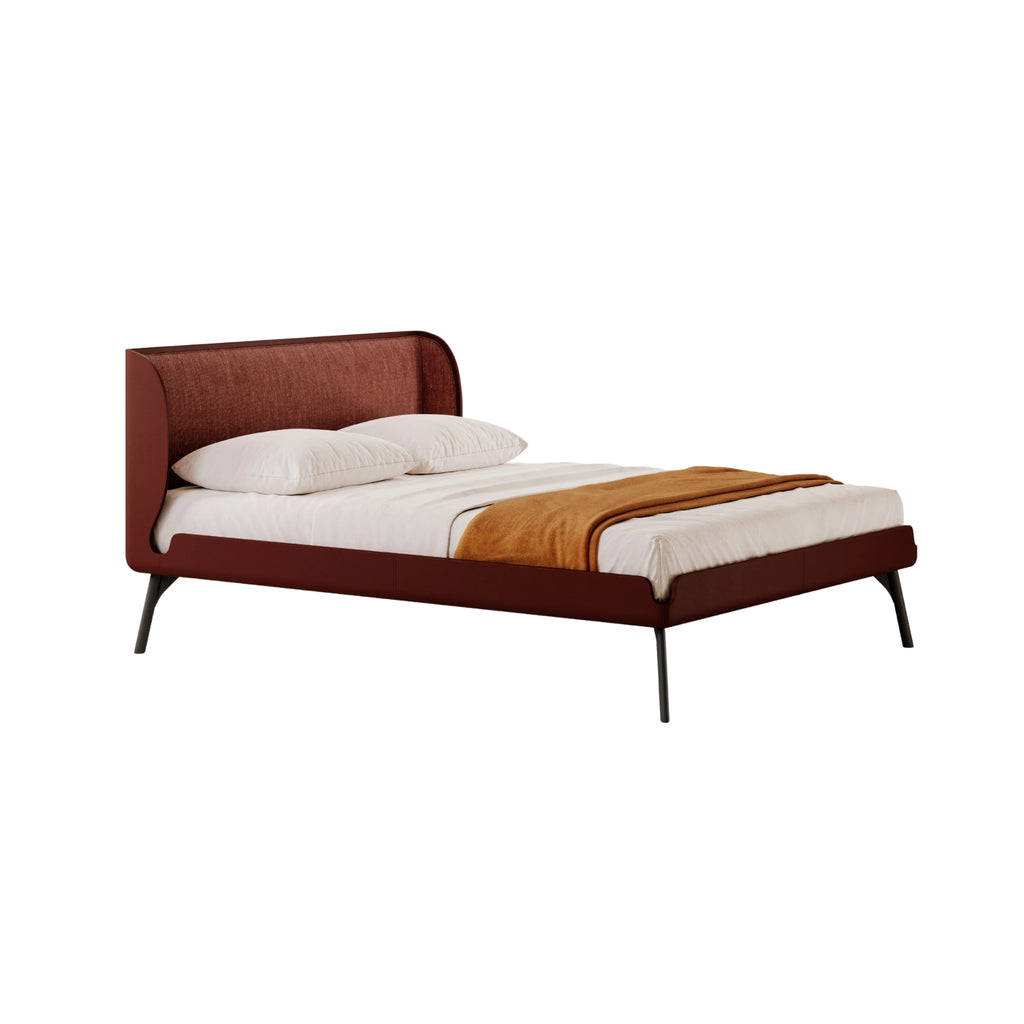 GABRI - Leather Bed - Scandinavian Design - Bolzan | Milola 