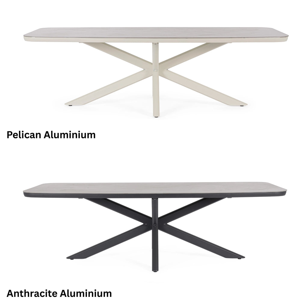 ISACCO Sintered Stone Outdoor Dining Table Collage - Bizzotto | Milola