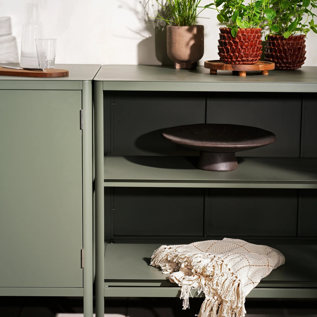 KELIA Outdoor Kitchen and Shelf Set in Nordic Green - BRAFAB | Milola