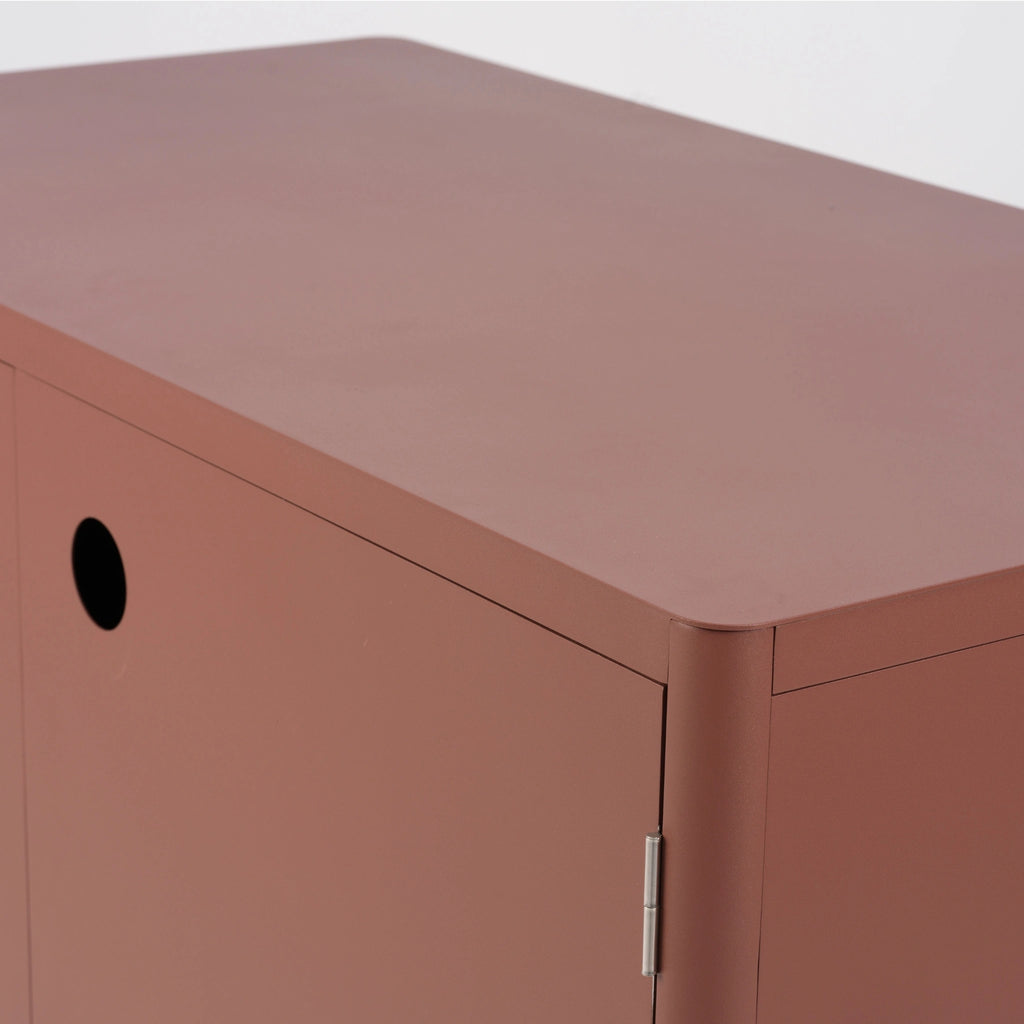 KELIA Outdoor Kitchen and Shelf Set in Zin Red - BRAFAB | Milola