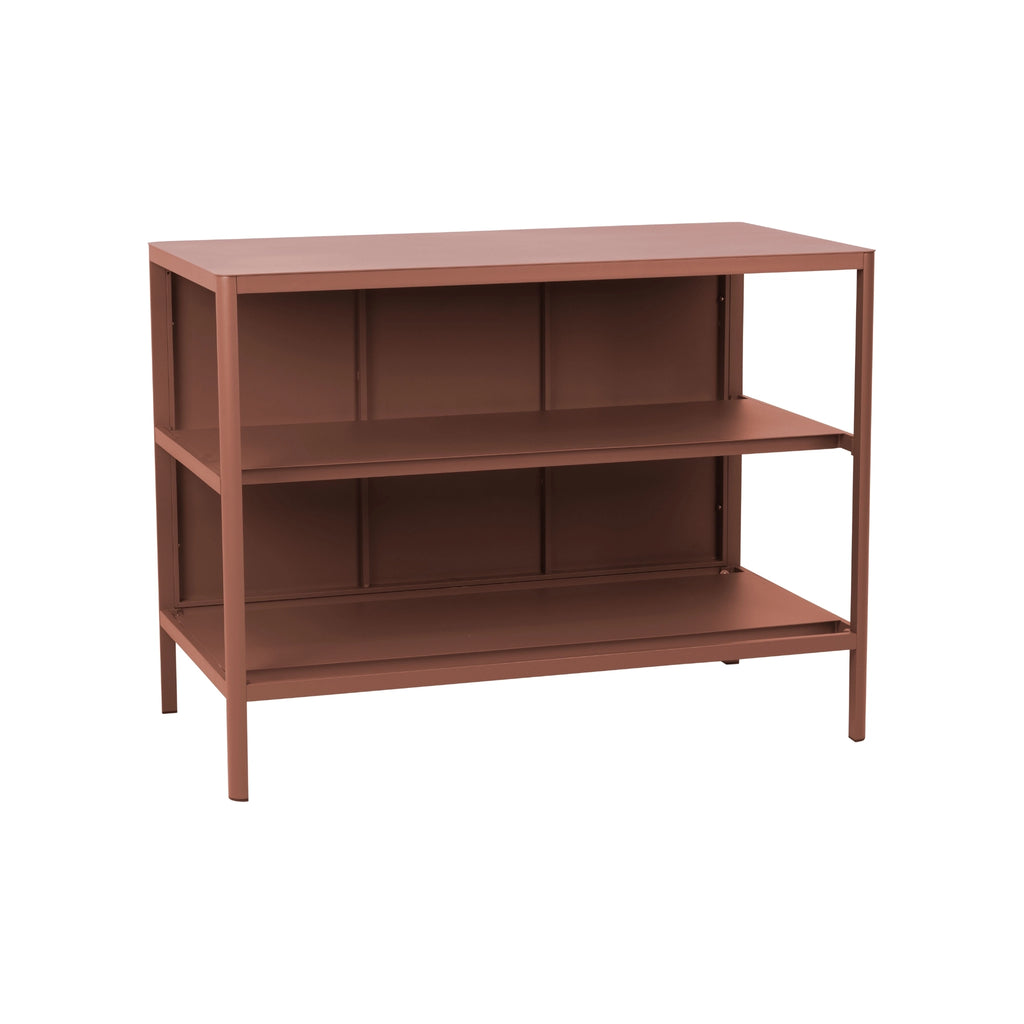 KELIA Outdoor Kitchen and Shelf Set in Zin Red - BRAFAB | Milola