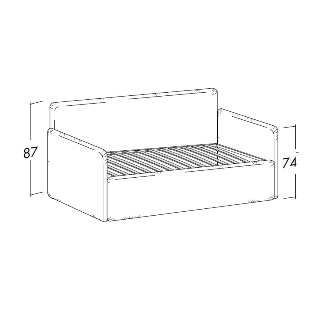LINE-Sofa Bed-Automatic Pull Out Guest Bed-Living-Bolzan Letti | Milola