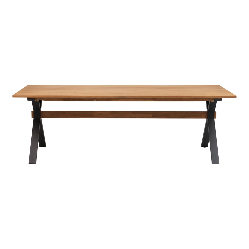 MARK Outdoor Dining Table in Black/Teak - BRAFAB | Milola