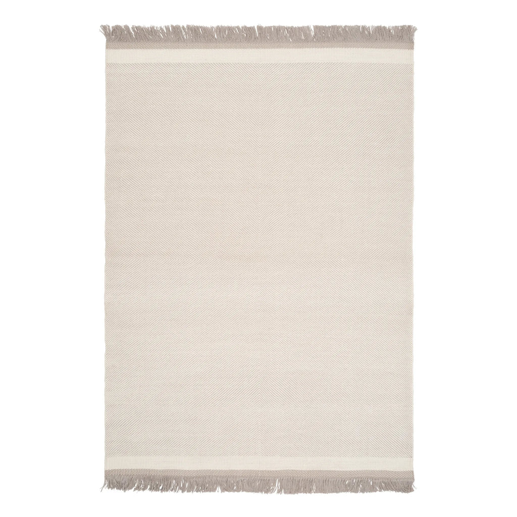 MATTIA - Modern Texture Rug in White - Linie Design | Milola