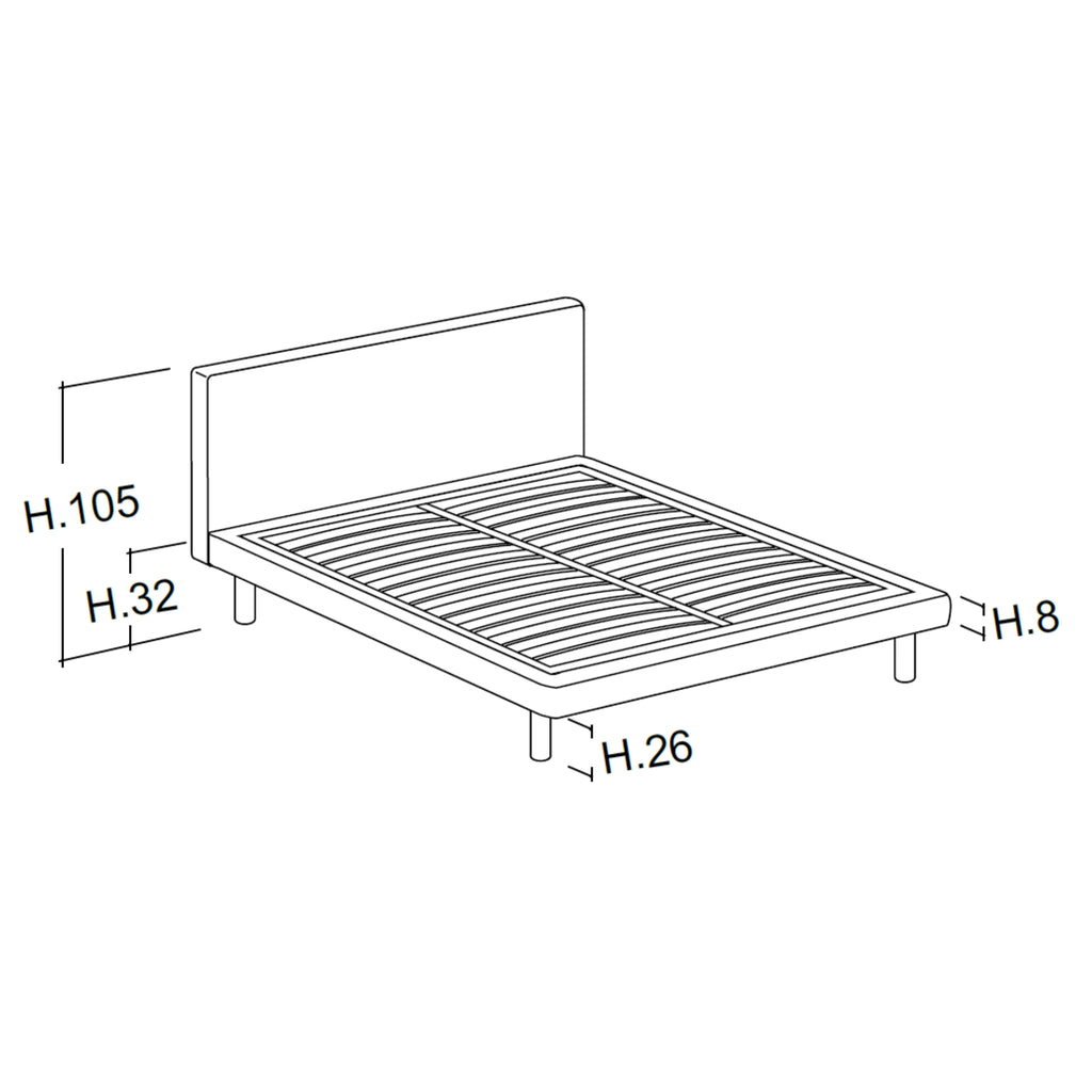 METROPOLITAN Upholstered Bed-Modern Bed - Bolzan | Milola