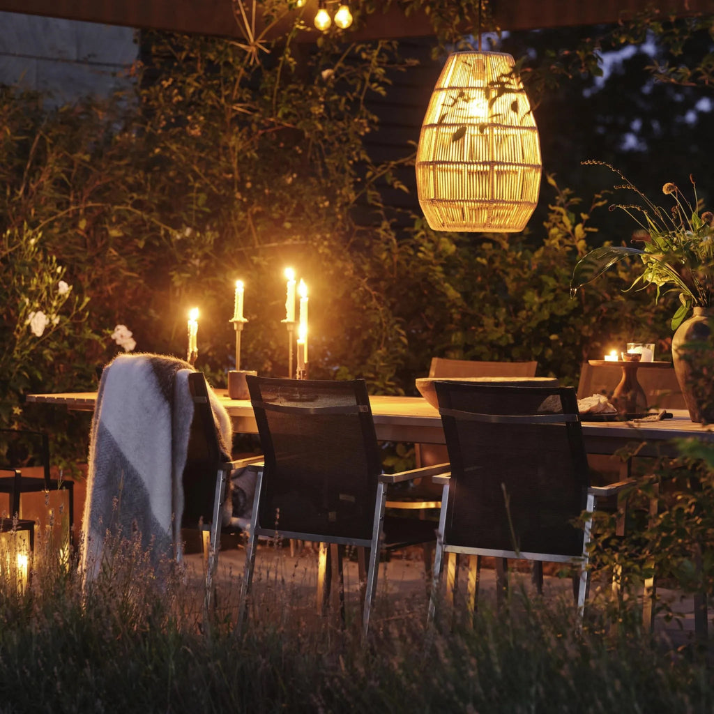 NAOS - Extendable Outdoor Dining Table - Teak & Stainless Steel - Brafab | Milola