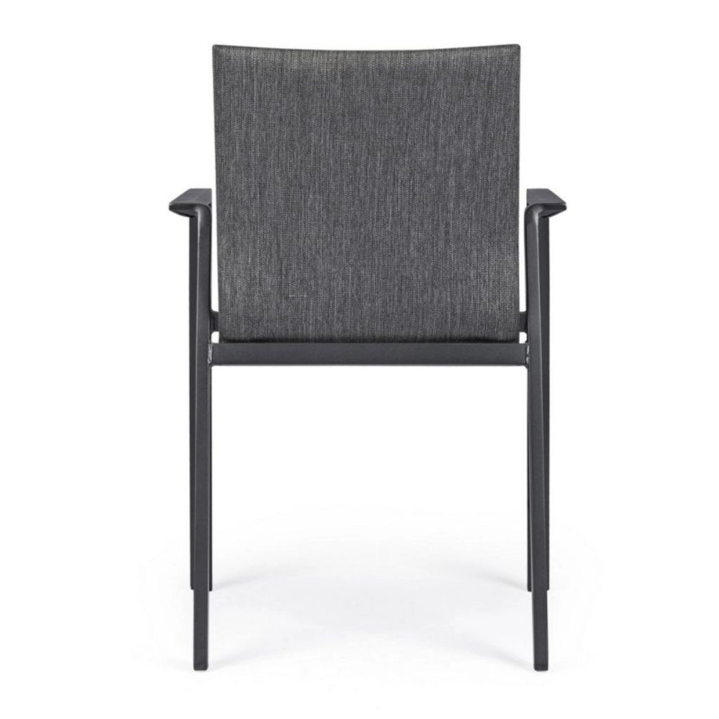 ODEON Outdoor Dining Chair in Anthracite - Bizzotto | Milola
