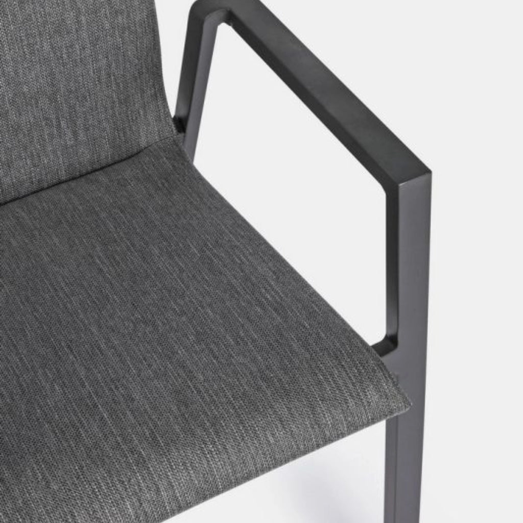 ODEON Outdoor Dining Chair in Anthracite - Bizzotto | Milola