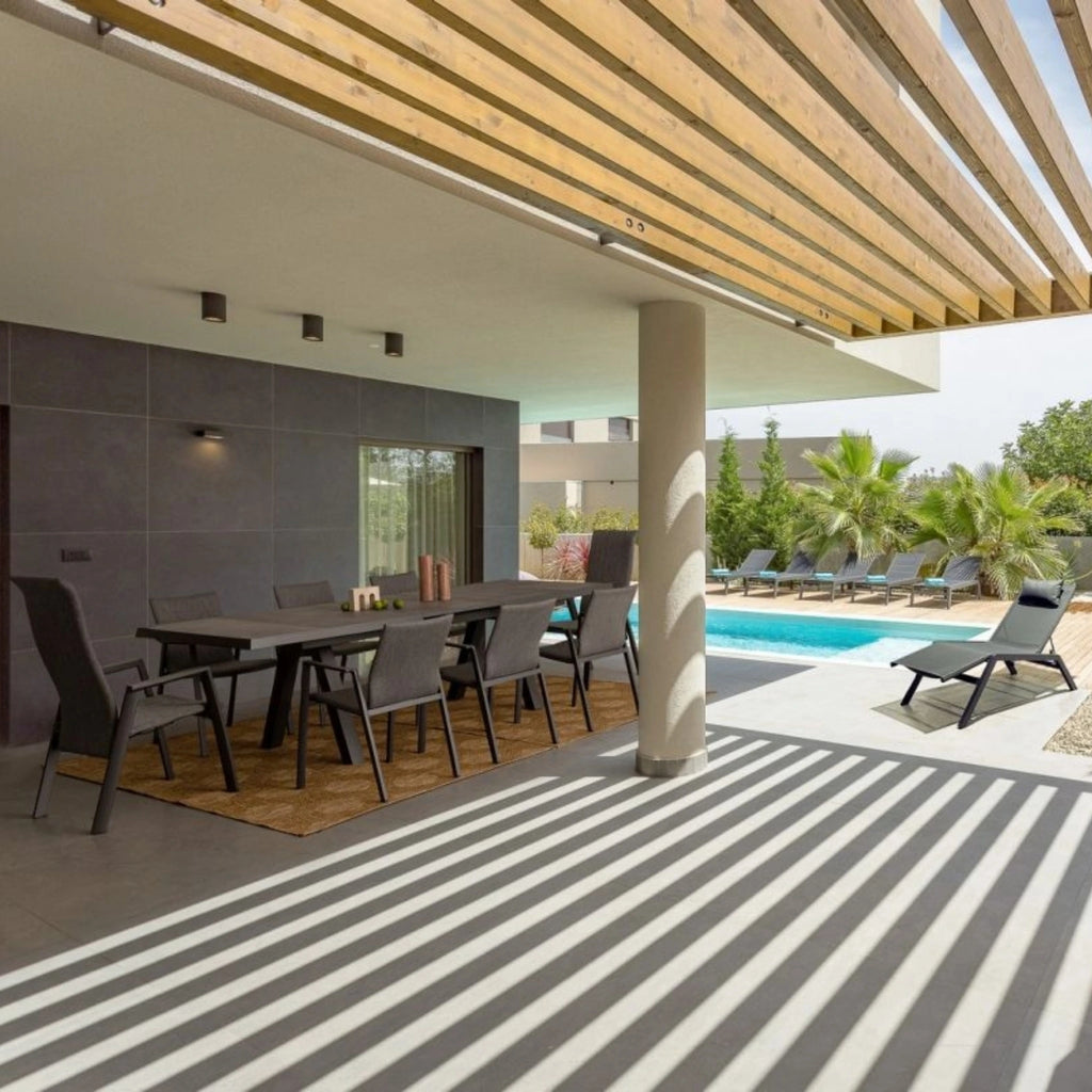 ODEON Outdoor Dining Chair in Anthracite - Bizzotto | Milola