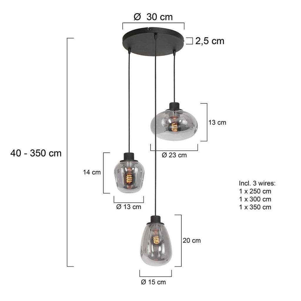 REFLEXION Pendant Lights Dimensions - Steinhauer | Milola