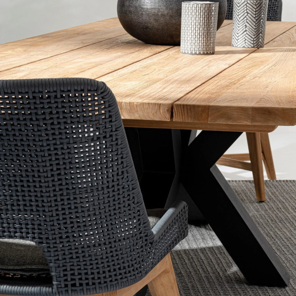 RAMSEY Outdoor Table in Black - Bizzotto | Milola