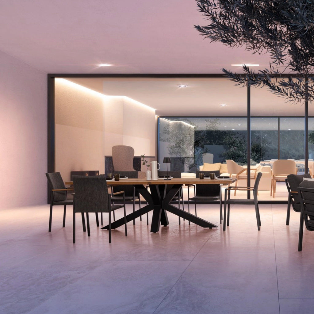 RAMSEY Outdoor Table in Black - Bizzotto | Milola
