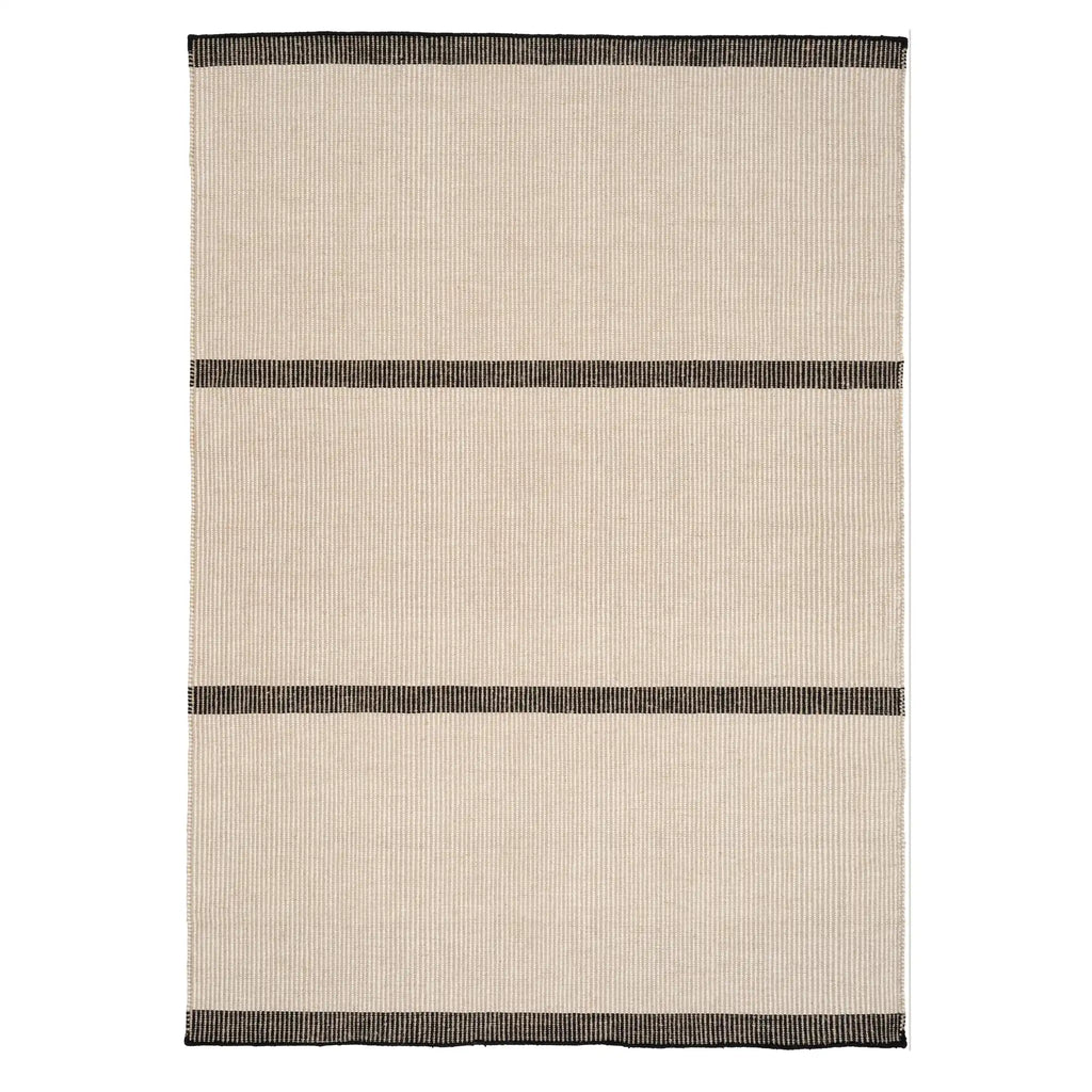 RAPALLO Rug - Geometric Rug in Black - Linie Design | Milola