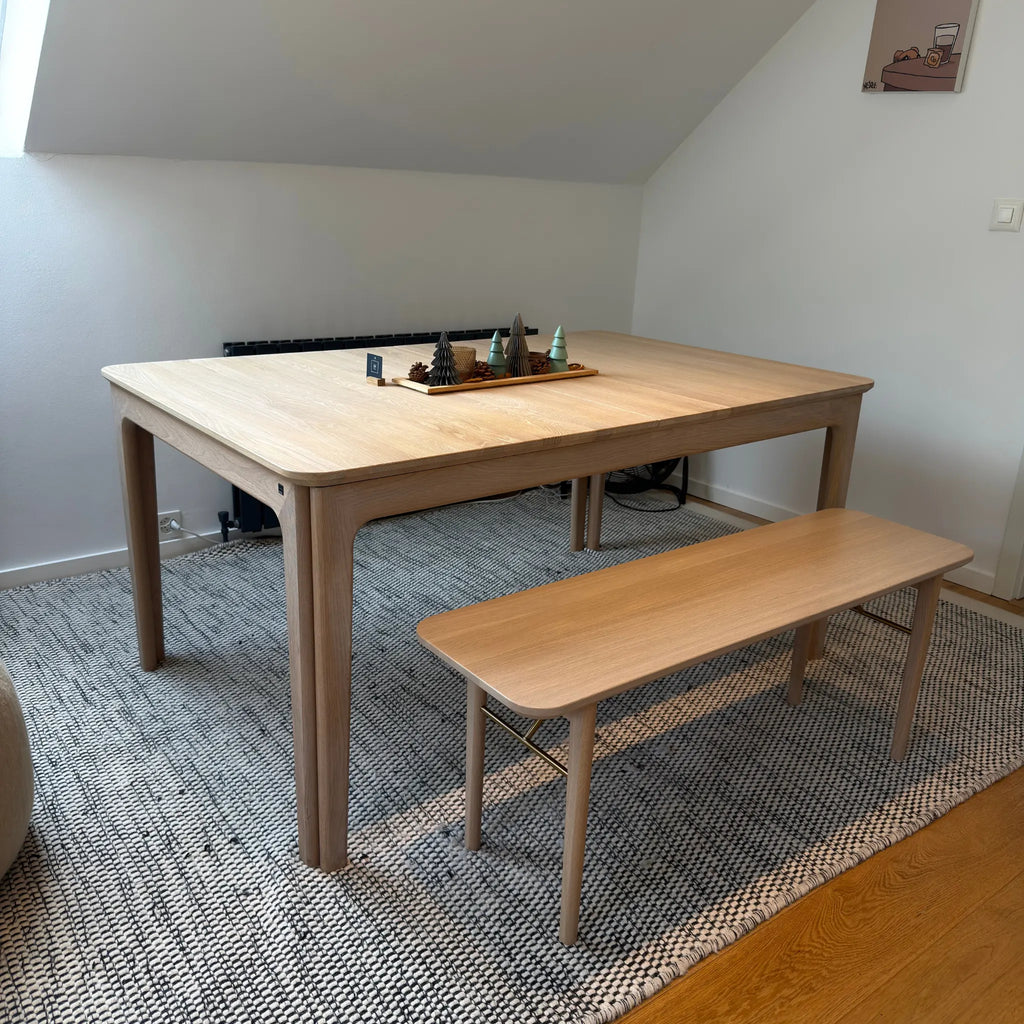 Set of Skovby Extendable Dining Table & Bench - OUTLET