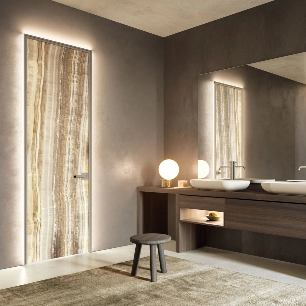Portes battantes en verre/bois