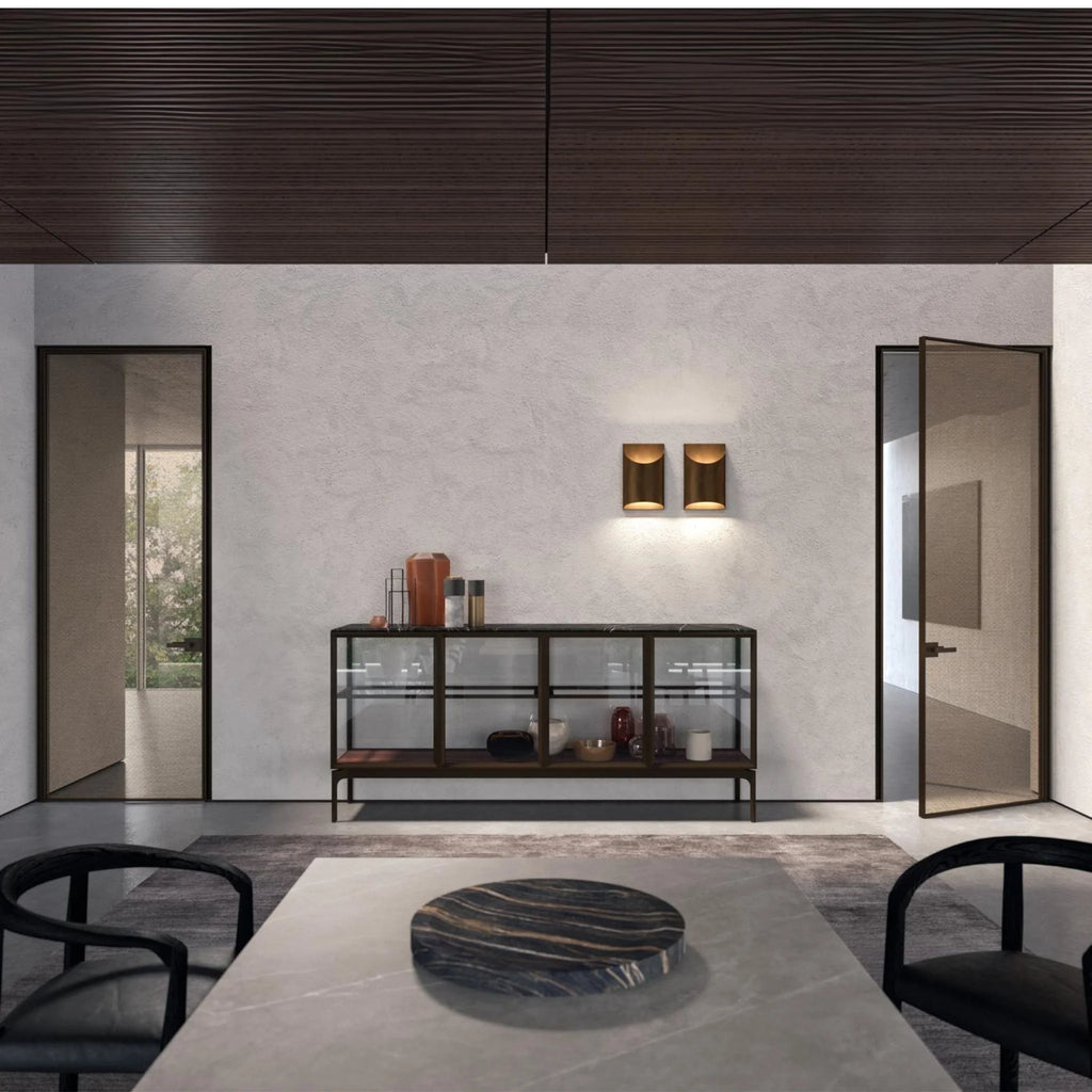 Portes battantes en verre/bois