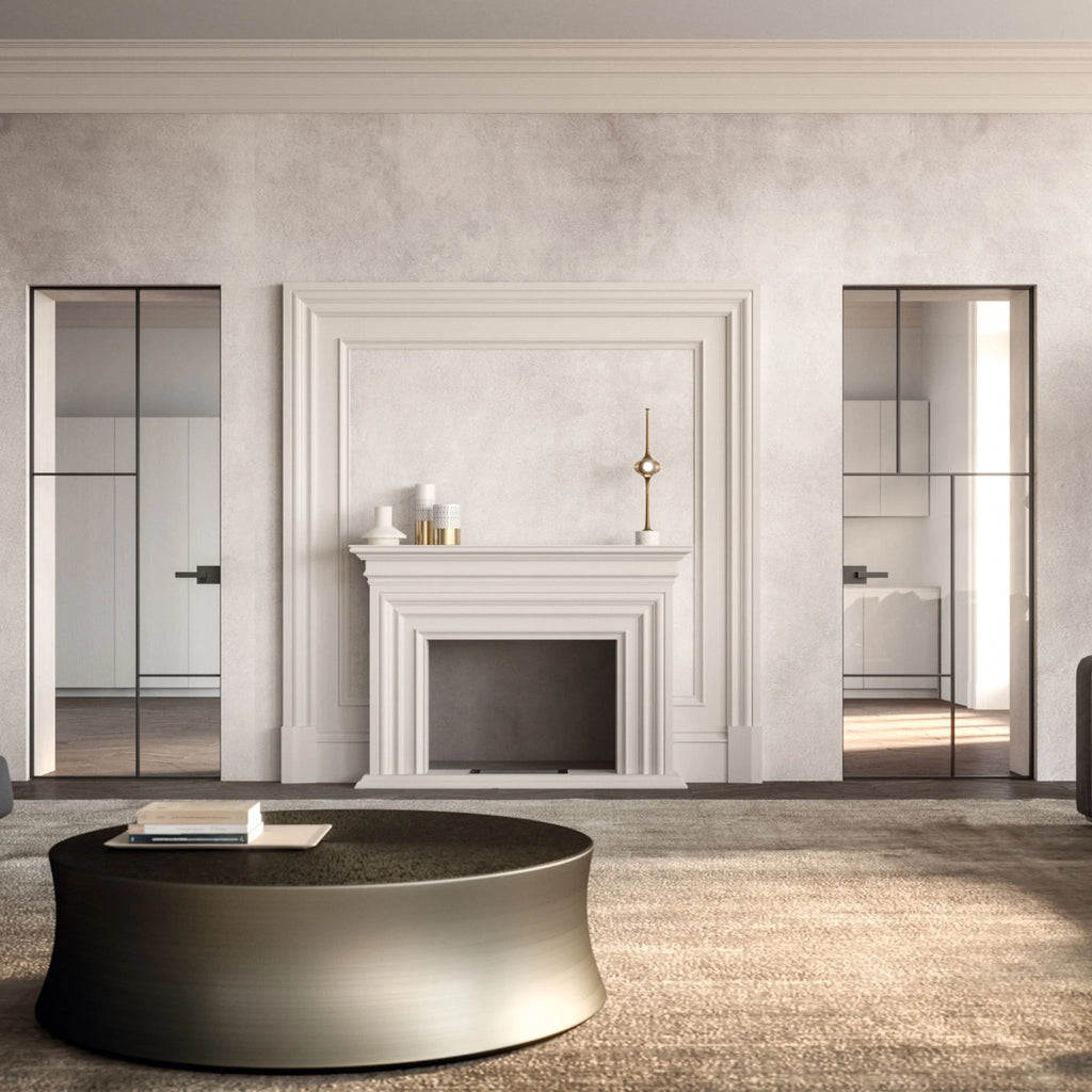 Portes battantes en verre/bois