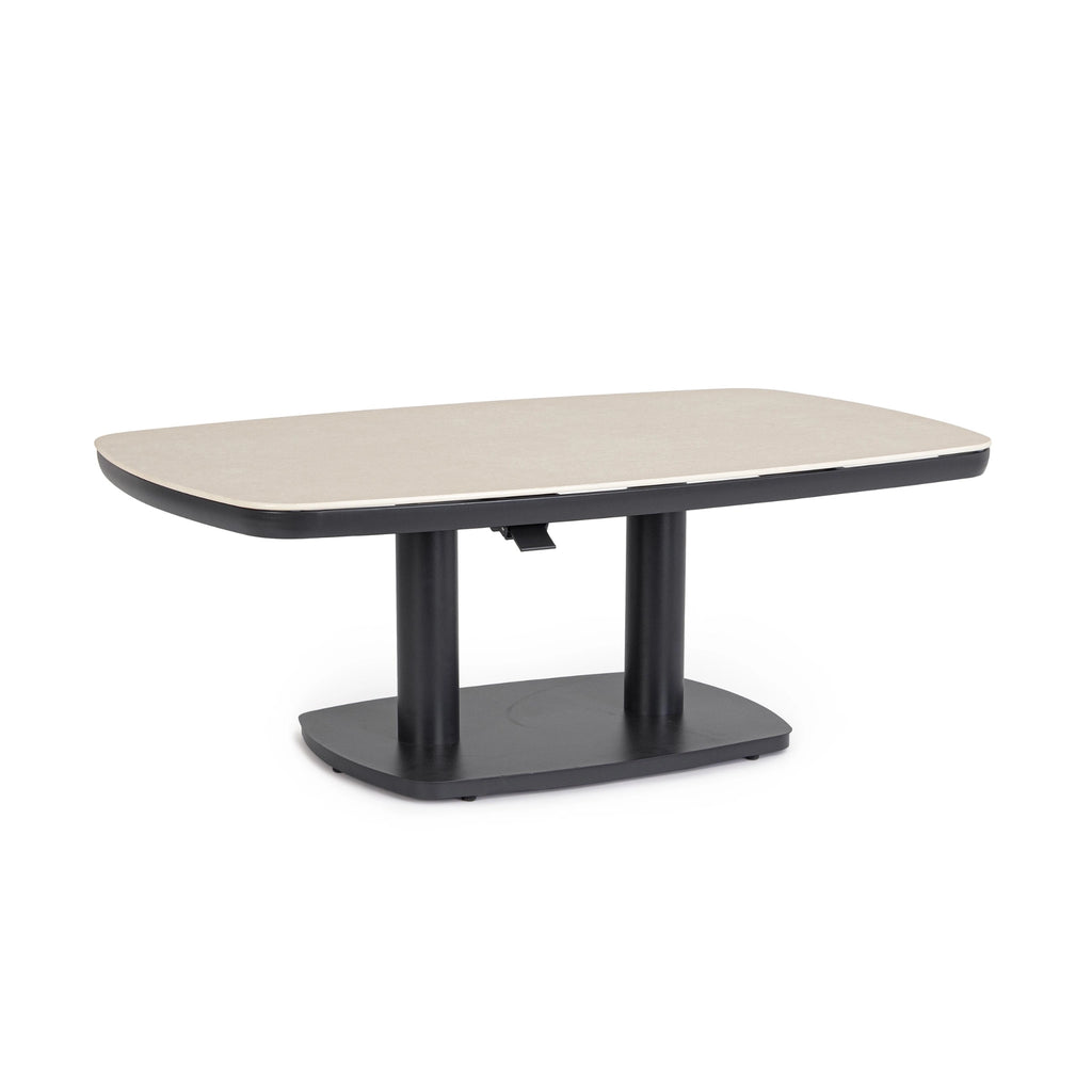 TALETE Outdoor Low Dining Table with Adjustable Height Mechanism - Bizzotto | Milola