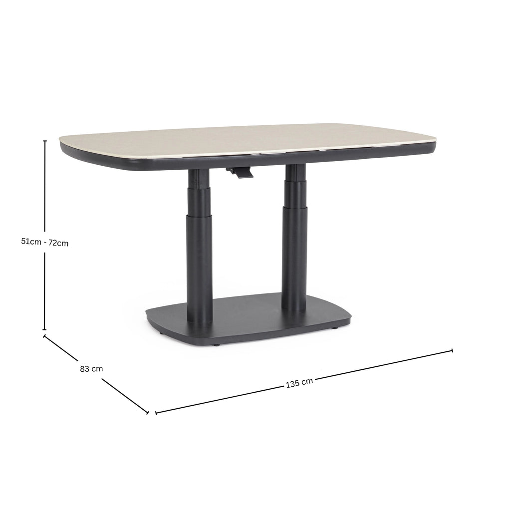 TALETE Outdoor Low Dining Table with Adjustable Height Mechanism - Bizzotto | Milola