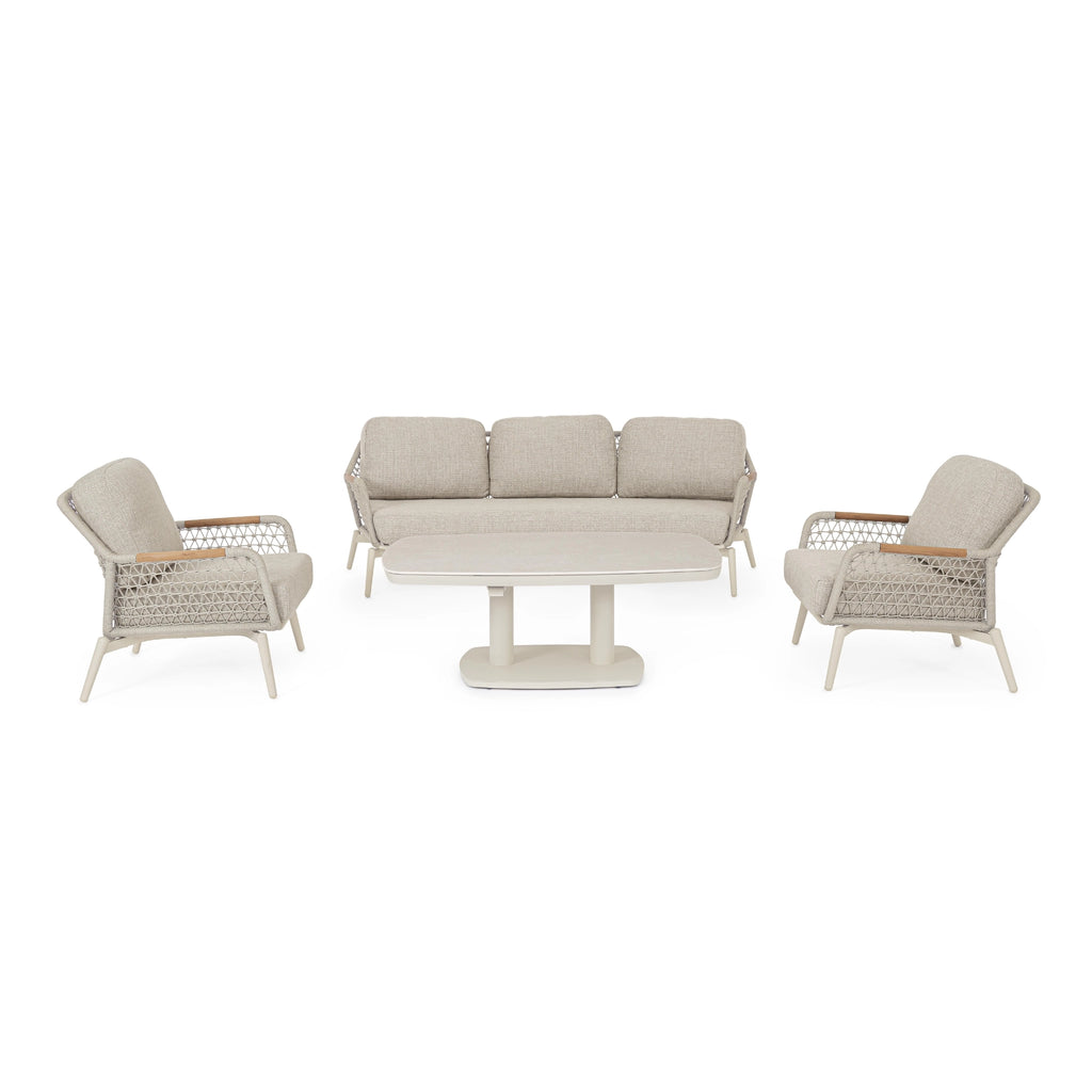 TALETE Outdoor Low Dining Table with Adjustable Height Mechanism - Bizzotto | Milola