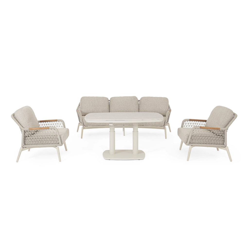 TALETE Outdoor Low Dining Table with Adjustable Height Mechanism - Bizzotto | Milola