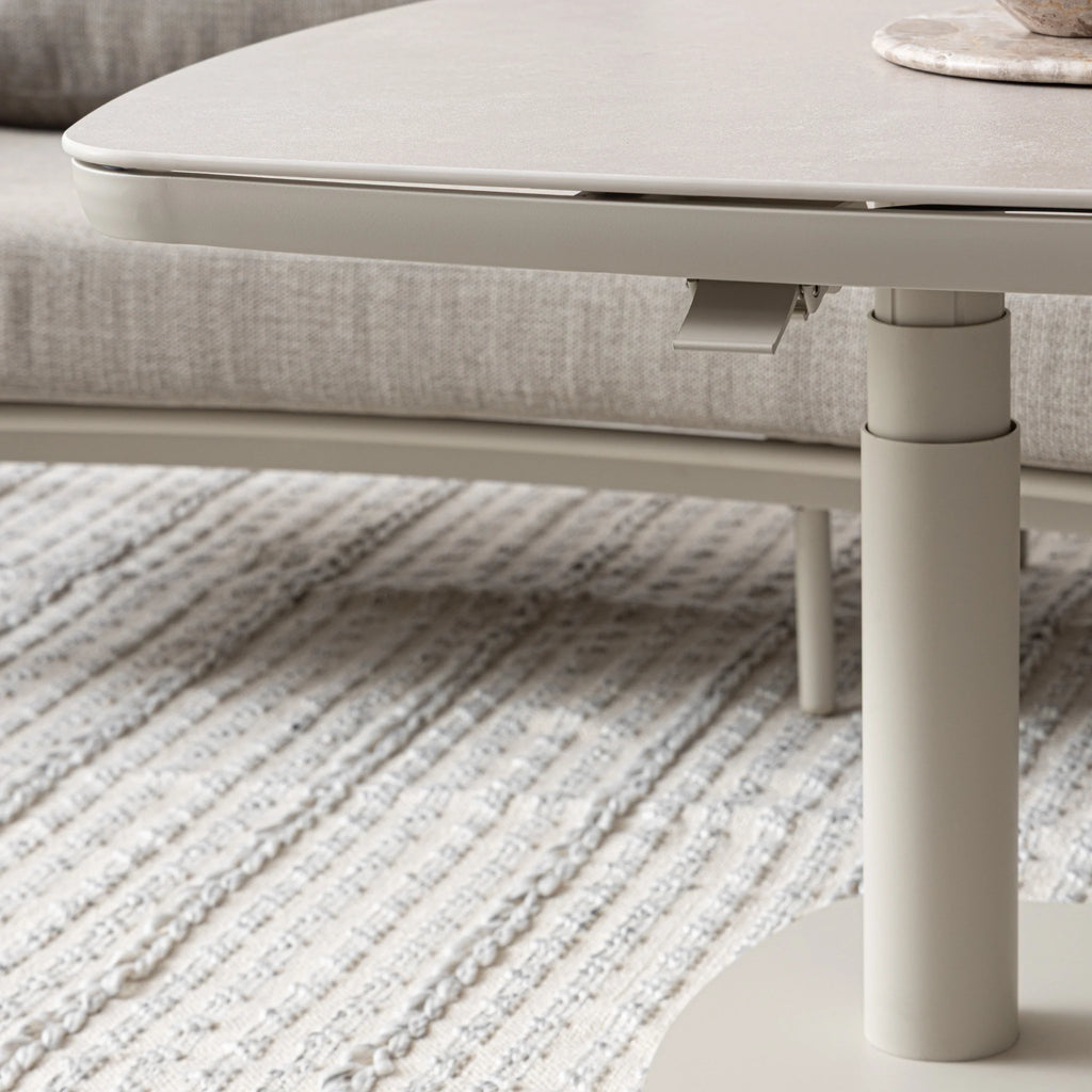 TALETE Outdoor Low Dining Table with Adjustable Height Mechanism - Bizzotto | Milola