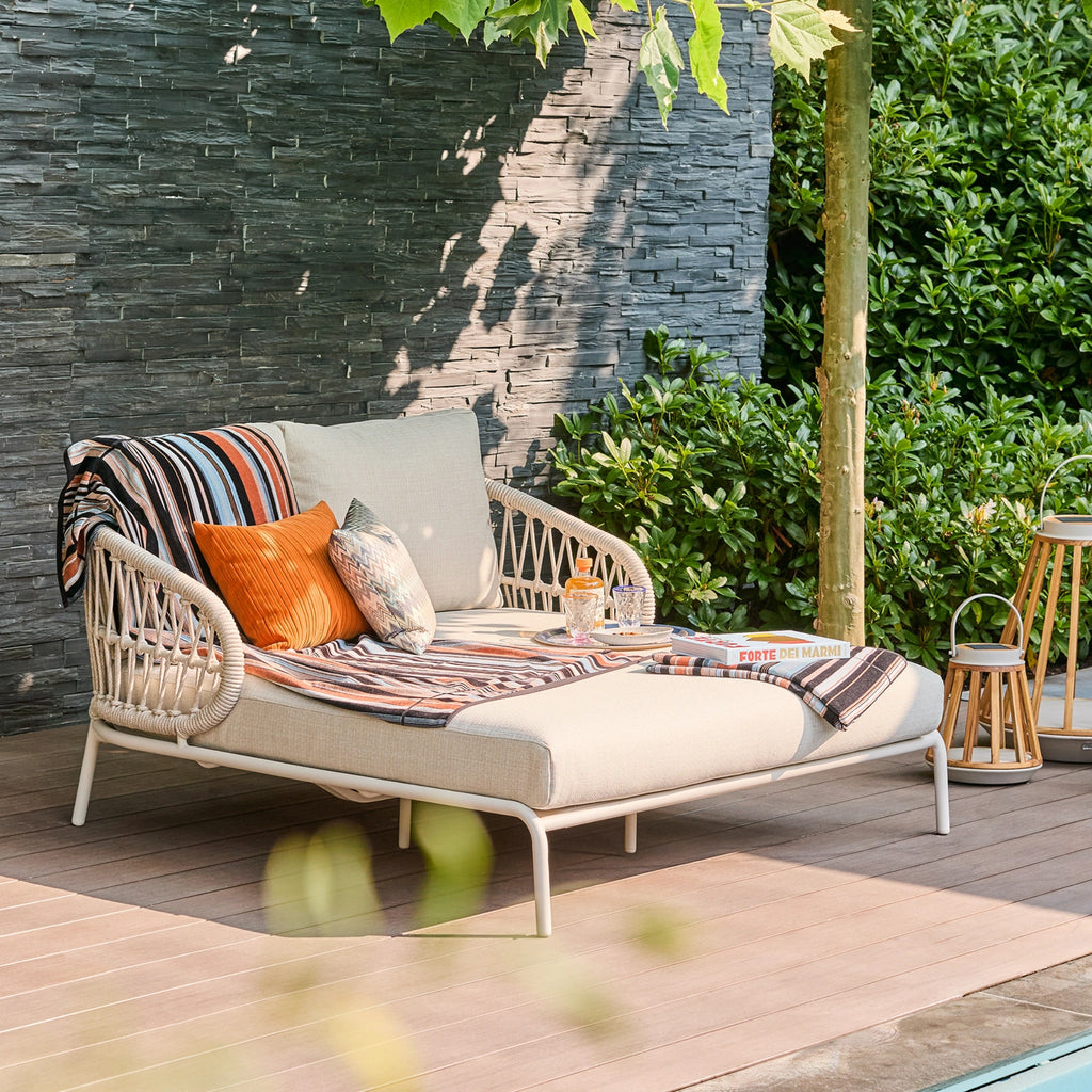 TOSCA Outdoor Daybed by pool from SUNS in Sand - Milola