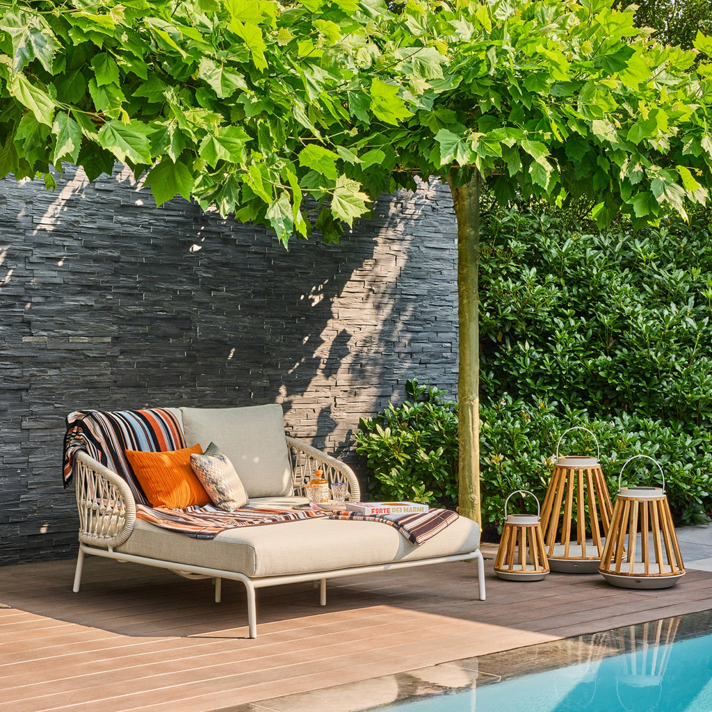 TOSCA Outdoor Daybed by pool from SUNS in Sand - Milola