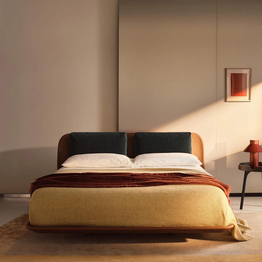 Tata Bed - Upholstered Bed with Reclining Cushions - Bolzan | Milola
