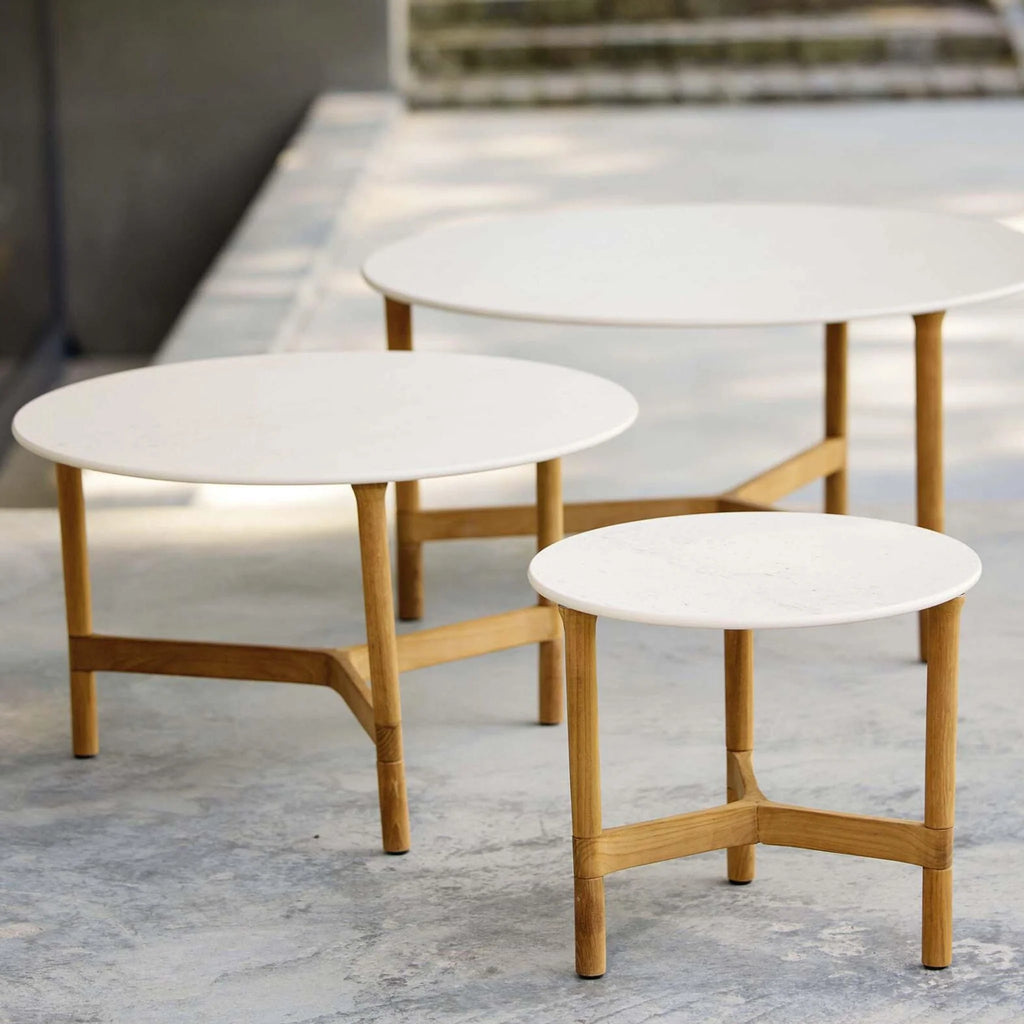Twist Outdoor Coffee Table - Elegant Outdoor Coffee Table in White - Cane-Line | Milola