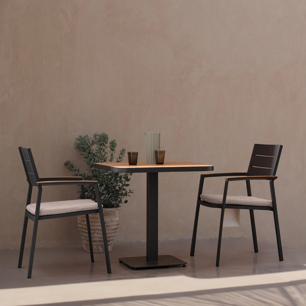 ZELMAR Outdoor Dining Chair in Charcoal - Bizzotto | Milola