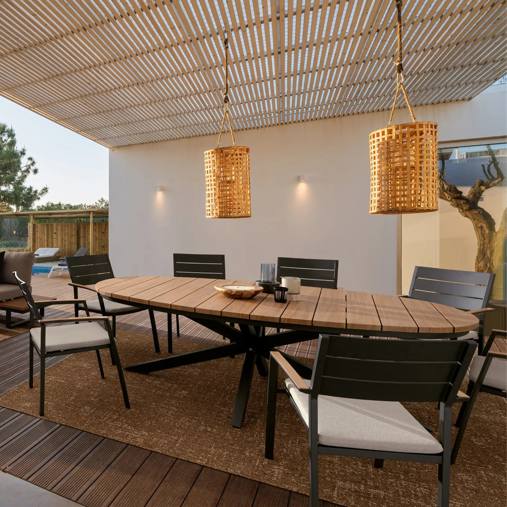 ZELMAR Outdoor Dining Chair in Charcoal - Bizzotto | Milola
