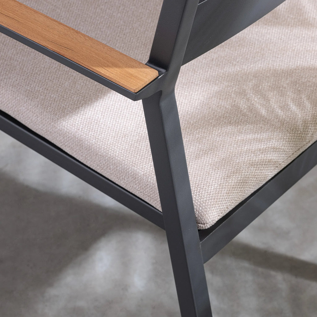 ZELMAR Outdoor Dining Chair in Charcoal - Bizzotto | Milola