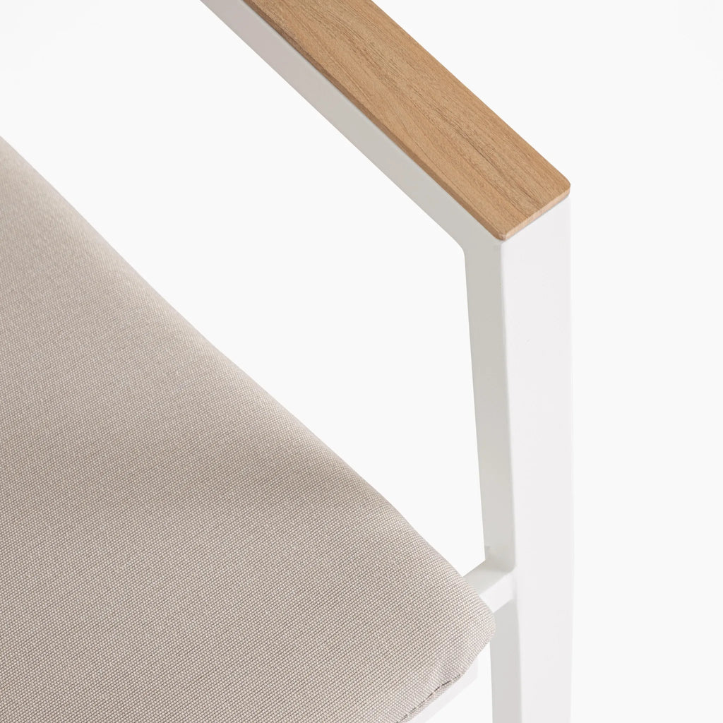 ZELMAR Outdoor Dining Chair in White - Bizzotto | Milola